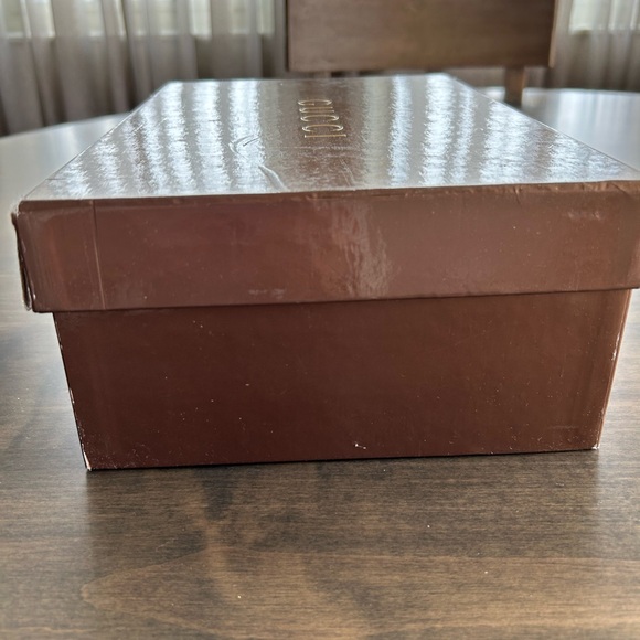 Authentic GUCCI Scar Pelle S Gomma Brown Slingbacks size 8 in original box - Picture 11 of 14